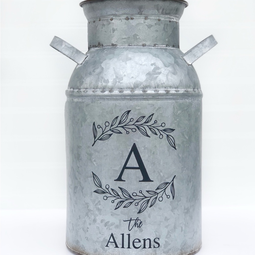 Patriotic Rare Vintage Style Galvanized Milk Can With American Flag 13.5”x 8.75” - Picture 11 of 13